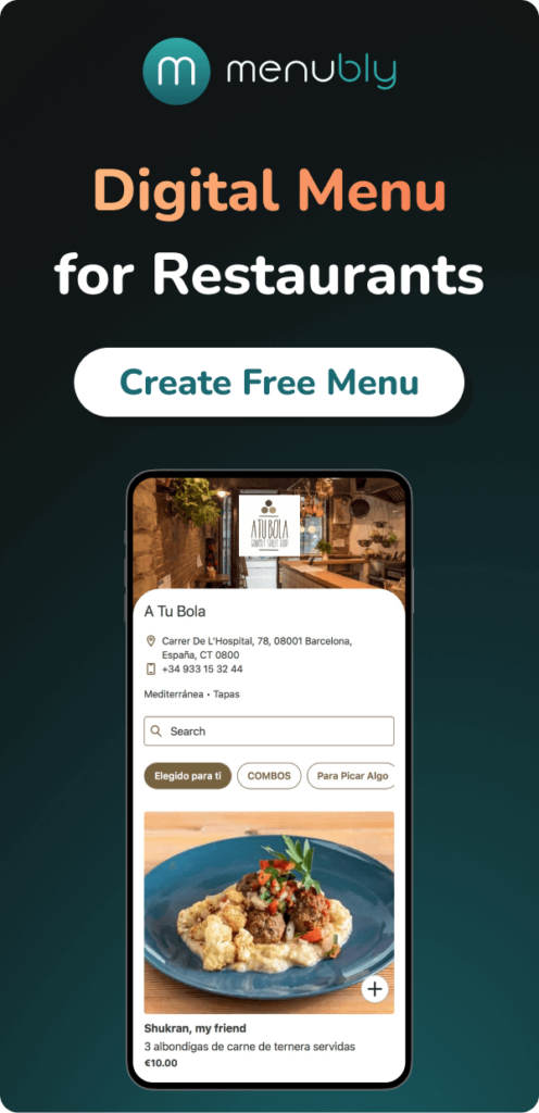 Menubly Digital Menu Widget