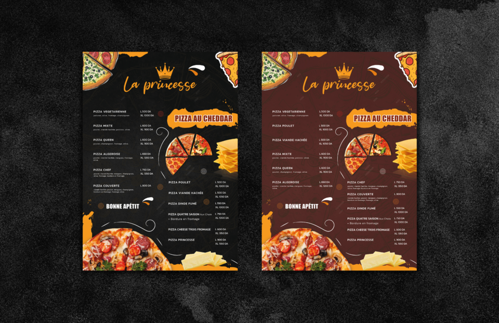 menu design example